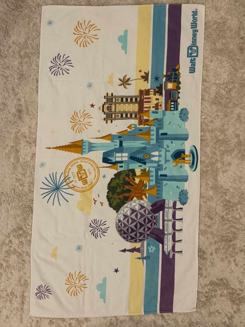 Walt Disney World 50th Anniversary Vault Collection Beach Towel